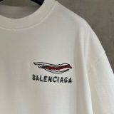 Balenciaga Fashion Embroidered Logo Short Sleeve Unisex Casual Loose T-shirt