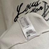 Louis Vuitton Fashion Embroidered Logo Short Sleeve Unisex Casual Loose T-shirt