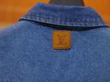 Louis Vuitton Fashion Embroidered Logo Casual Cowboy Short sleeved Shorts Set