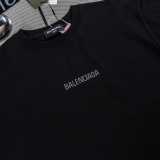 Balenciaga 26SS Classic Hot Diamond Logo Round Neck T-shirt Unisex Casual Loose Short Sleeve