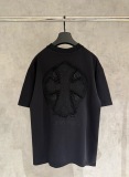 Chrome Hearts Fashion Patch Embroidered Cross Short Sleeve Unisex Casual Loose T-shirt