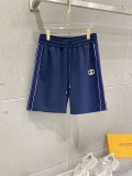 Gucci 26SS Classic Embroidered Logo Casual Half Zipper Short Sleeve Set