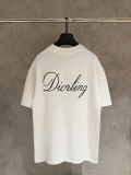Dior Fashion Embroidered Logo Short Sleeve Unisex Casual Loose T-shirt