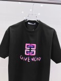 Givenchy Fashion Gradient Logo Printed T-shirt Couple Casual Versatile Short Sleeve