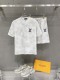 Louis Vuitton 26SS Fashion Embroidered Logo Round Neck Casual Short Sleeve Set