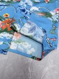 Gucci Fashion Versatile Full Floral Printed Casual Loose Short Sleeve Shirt