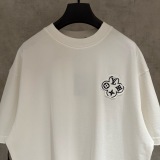 Louis Vuitton Fashion Embroidered Logo Short Sleeve Unisex Casual Loose T-shirt