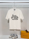 Louis Vuitton Personalized Logo Printed T-shirt Couple Casual Versatile Short Sleeve
