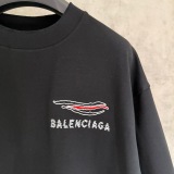 Balenciaga Fashion Embroidered Logo Short Sleeve Unisex Casual Loose T-shirt