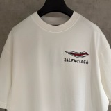 Balenciaga Fashion Embroidered Logo Short Sleeve Unisex Casual Loose T-shirt