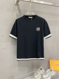 Loewe 26SS Classic Embroidered Logo Casual Versatile Round Neck Short Sleeve Set