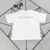Balenciaga 26SS Classic Hot Diamond Logo Round Neck T-shirt Unisex Casual Loose Short Sleeve