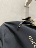 Gucci 26SS Classic Embroidered Logo Casual Versatile Zipper Polo Shirt Set