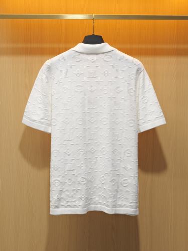 Louis Vuitton Fashion Logo Jacquard Casual Versatile Knitted Short Sleeve Polo Shirt