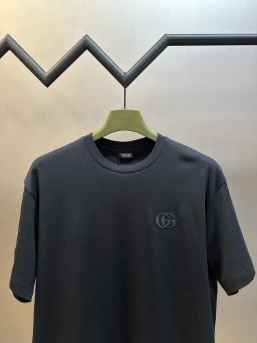 Gucci Fashion Embroidered Logo Short Sleeve Unisex Casual Loose T-shirt