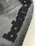 Balenciaga Fashion Embroidered Logo Loose Jeans