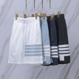 Thom Browne Classic Four Bar Striped Beach Pants Unisex Casual Versatile Shorts