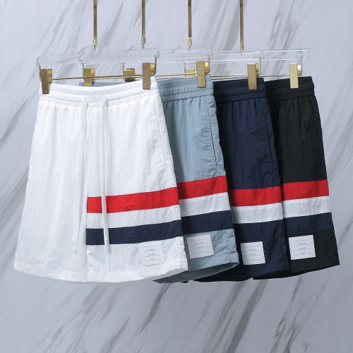 Thom Browne Classic tricolor woven beach pants Unisex casual versatile shorts