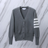 Thom Browne Women's Classic Four Bar Thick Knitted Sweater Cardigan