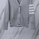 Thom Browne Women's Classic Four Bar Thick Knitted Sweater Cardigan