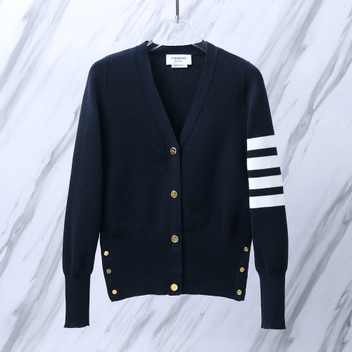 Thom Browne Women's Classic Four Bar Thick Knitted Sweater Jacket