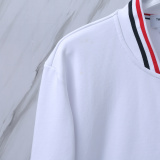 Thom Browne Unisex Classic Tri color Stripe Zipper Baseball Jacket