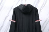 Thom Browne Unisex Classic Three Color Ribbon Casual Versatile Thin Sunscreen Coat