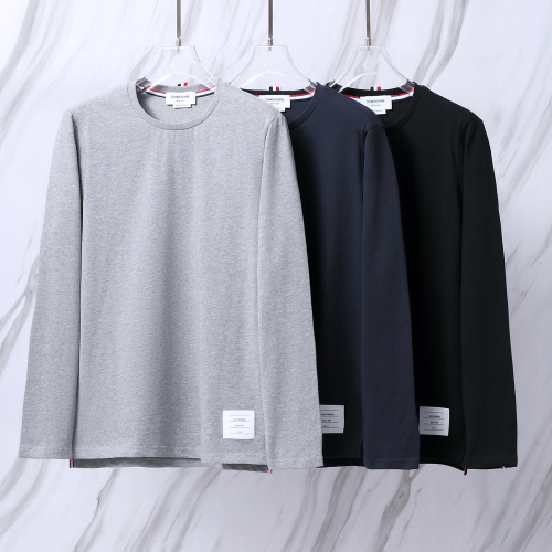Thom Browne Classic Tri Color Ribbon Long Sleeve Unisex Casual Long Sleeve T-shirt