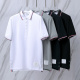Thom Browne Unisex Classic Tri Color Ribbon Casual Versatile Polo Shirt