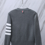 Thom Browne Women's Classic Four Bar Thick Knitted Sweater Cardigan