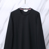 Thom Browne Classic Tri Color Ribbon Long Sleeve Unisex Casual Long Sleeve T-shirt