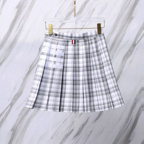 Thom Browne Women's Classic Checkered Skirt High Waist Short Skirt