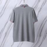 Thom Browne Unisex Classic Tri Color Ribbon Casual Versatile Polo Shirt