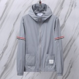 Thom Browne Unisex Classic Three Color Ribbon Casual Versatile Thin Sunscreen Coat