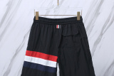 Thom Browne Classic tricolor woven beach pants Unisex casual versatile shorts