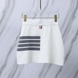 Thom Browne Women's Classic Four Bar Knitted Short Skirt Versatile Hip Wrap Skirt