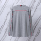 Thom Browne Classic Tri Color Ribbon Long Sleeve Unisex Casual Long Sleeve T-shirt