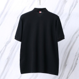 Thom Browne Unisex Classic Tri Color Ribbon Casual Versatile Polo Shirt