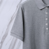 Thom Browne Unisex Classic Tri Color Ribbon Casual Versatile Polo Shirt