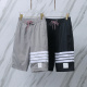 Thom Browne Classic Four Bar Color Drawstring Shorts Unisex Casual Versatile Shorts