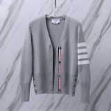 Thom Browne Women's Classic Four Bar Thick Knitted Sweater Cardigan