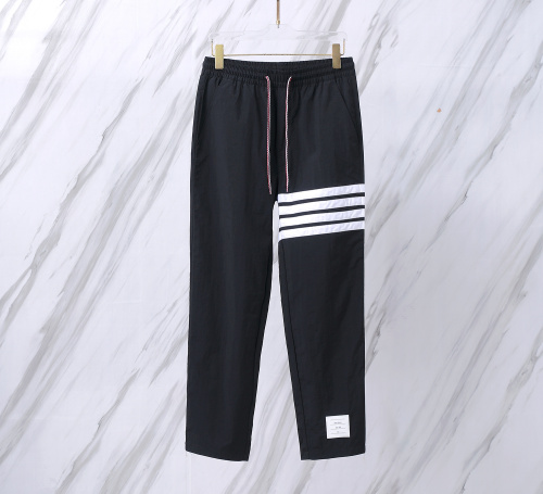 Thom Browne Unisex Classic Four Bar Ribbon Drawstring Casual Pants