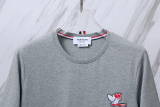 Thom Browne Classic Sled Dog Embroidered Round Neck Short Sleeve Unisex Casual Versatile T-shirt