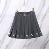 Thom Browne Women's Classic Fashion Dog Embroidered Ruffle Skirt Short Skirt