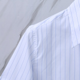 Thom Browne Women's Fashion Striped Short Open Umbilical Short Sleeve Shirt