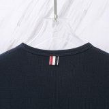 Thom Browne Classic Four Bar Round Neck Short Sleeve Couple's Casual Loose T-shirt