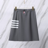 Thom Browne Women's Classic Four Bar High Waist Bag Hip Skirt Commuter Versatile Short Skirt