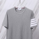 Thom Browne Classic Four Bar Round Neck Short Sleeve Couple's Casual Loose T-shirt