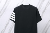 Thom Browne Classic Four Bar Round Neck Short Sleeve Couple's Casual Loose T-shirt