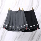 Thom Browne Women's Classic Fashion Dog Embroidered Ruffle Skirt Short Skirt